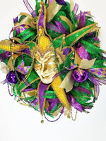 Load image into Gallery viewer, Fat Tuesday Wreath, Mardi Gras Decor
