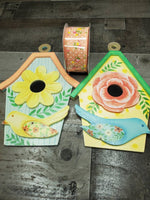 Load image into Gallery viewer, Birdhouse Wreath Kit, Floral Spring Wreath