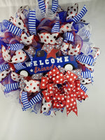 Load image into Gallery viewer, Patriotic Decor, 4th of July Wreath, Summer
