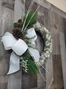 Christmas Wreath,  Rustic Xmas Wreath