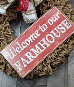 Farmhouse Burlap Wreath, Farmhouse Wreath, Door Decor